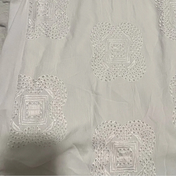 Daniel Rainn Embroidered Tank Top Sleeveless White Blouse Summer‎ S - Picture 2 of 5